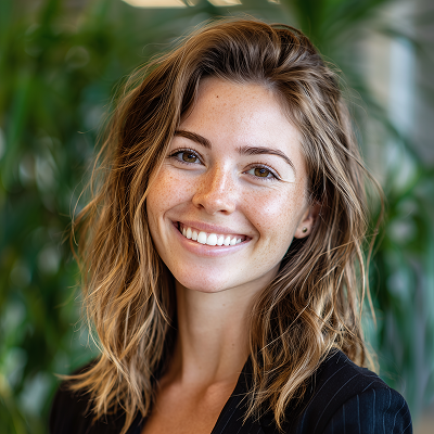 Professional headshot of a smiling woman